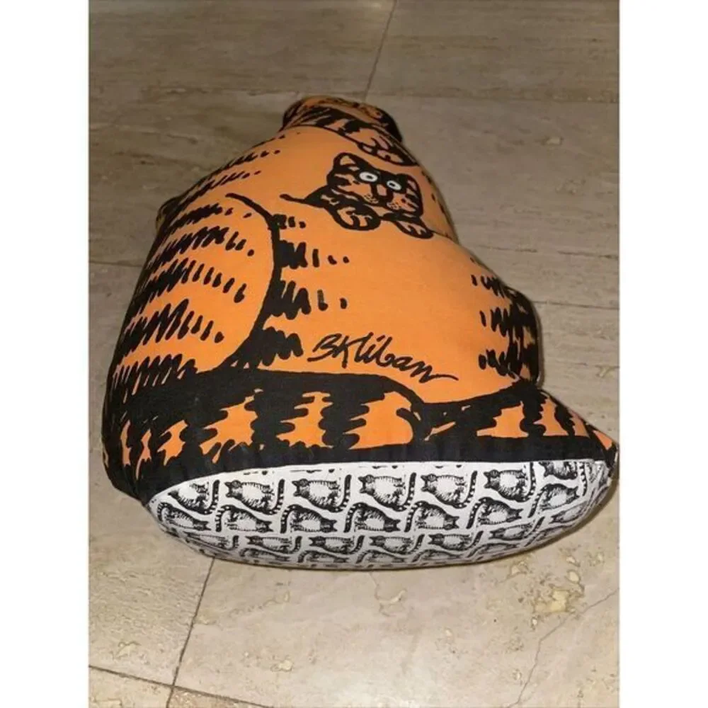 Vintage Kliban Momcat Pillow Kangaroo‎ Cat Plush 18